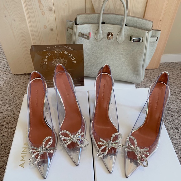 BRAND NEW AMINA MUADDI ROSIE GLASS PUMP - Picture 1 of 7